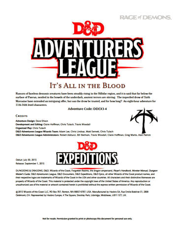 DDEX3-04 It's All in the Blood